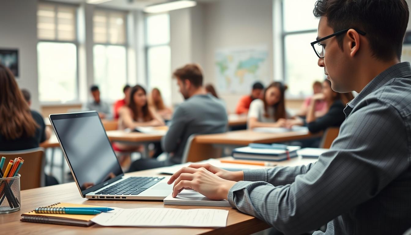 Contemporary university campus for learners