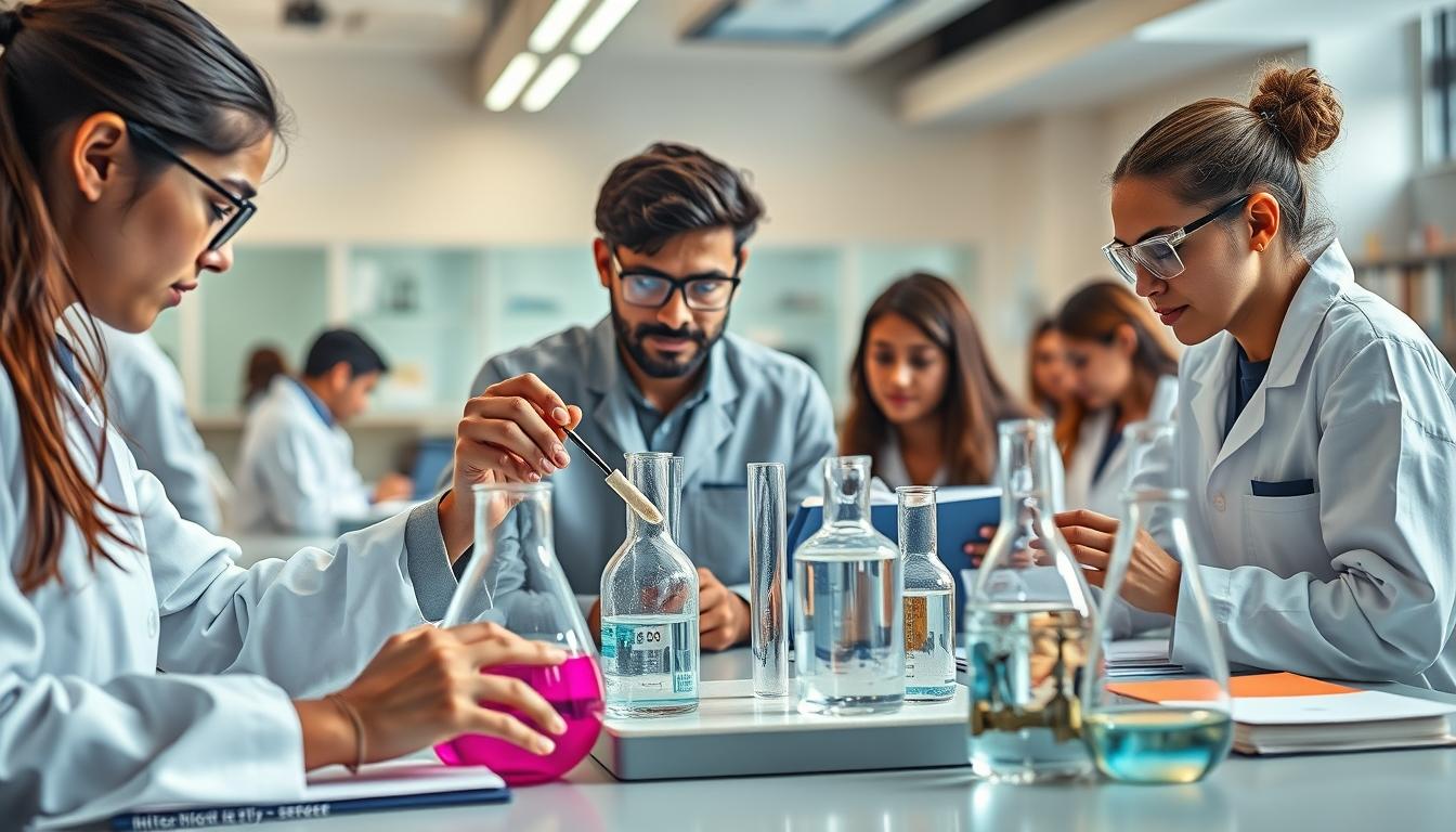 Students collaborating in a study area