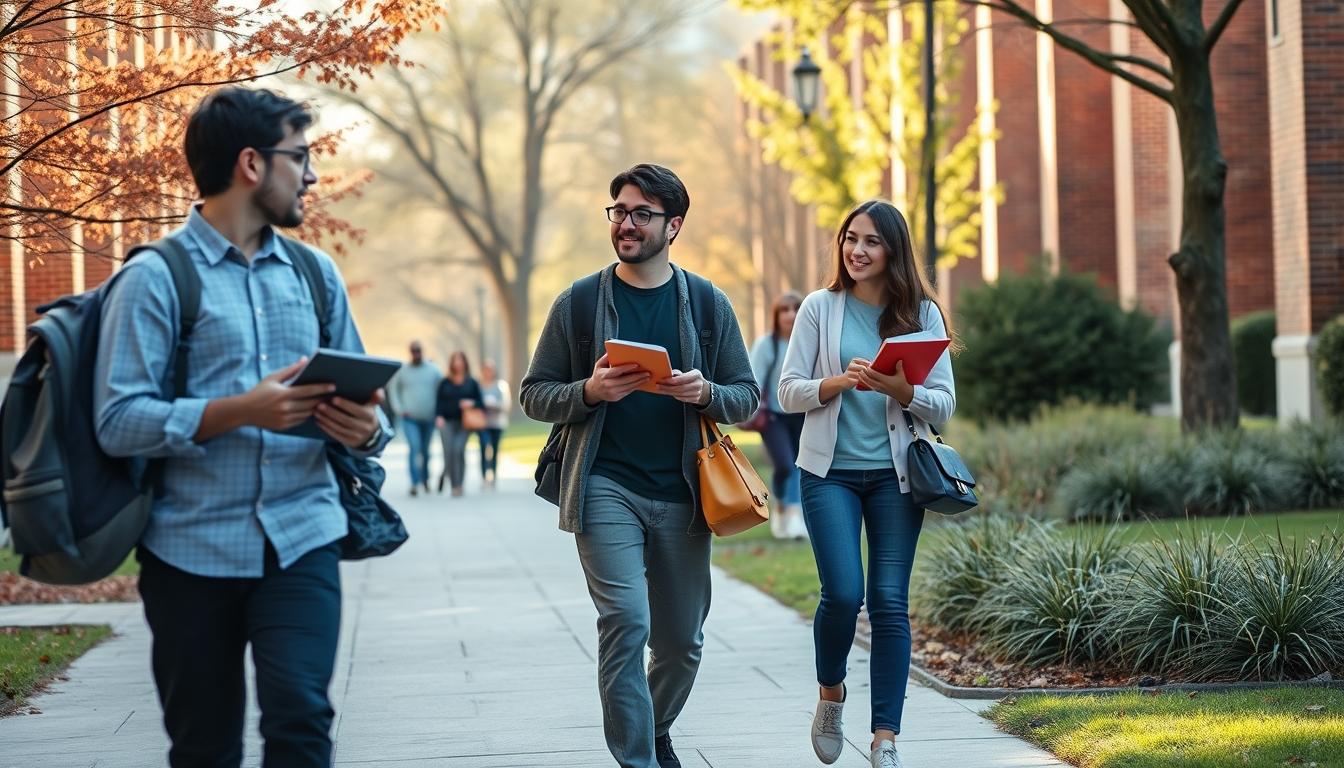 University campus and academic environment in Boston